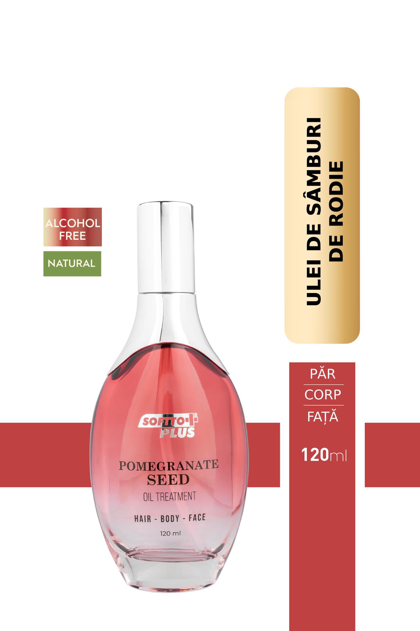 Ulei din Sâmburi de Rodie pentru Păr, Față și Corp – 120 ml