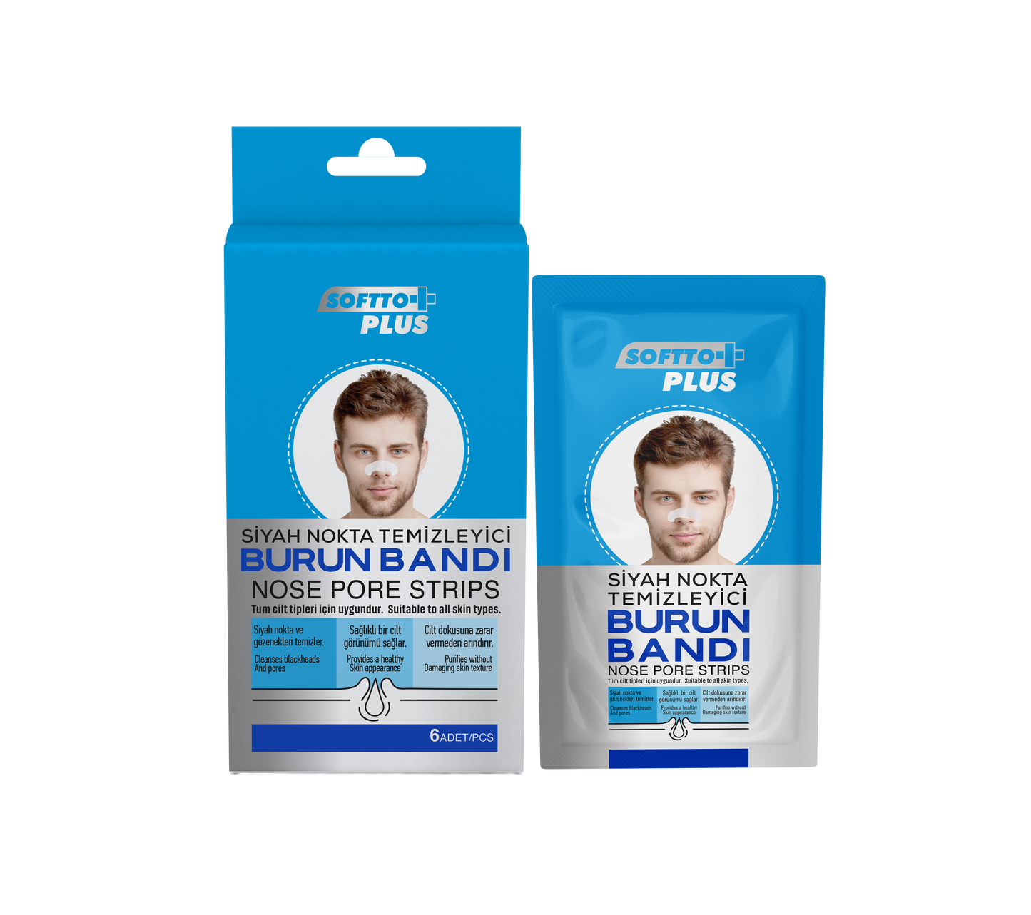 Charcoal Nose Strips – Pore & Blackhead Cleansing (6 pieces)