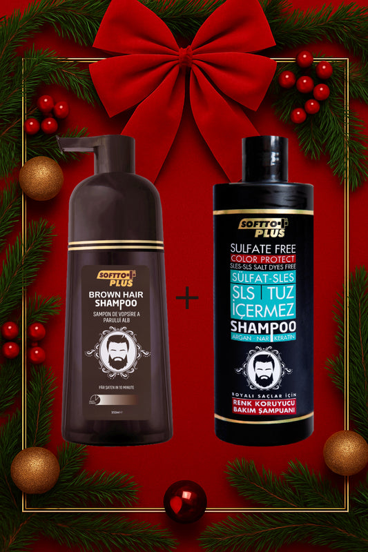 Șampon pentru Păr Castaniu și Șampon Special pentru Protecția Culorii – Pachet Complet